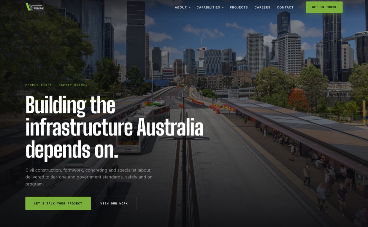Weldridge Constructions website